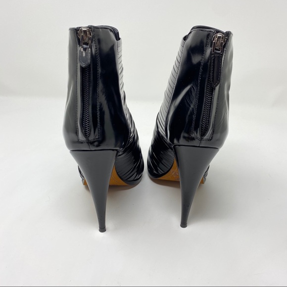 GIVENCHY | Strappy Patent Peep Toe Booties - Picture 4 of 6